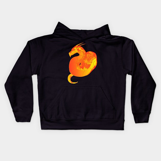 Fire Dragon Emblem Kids Hoodie by Kat